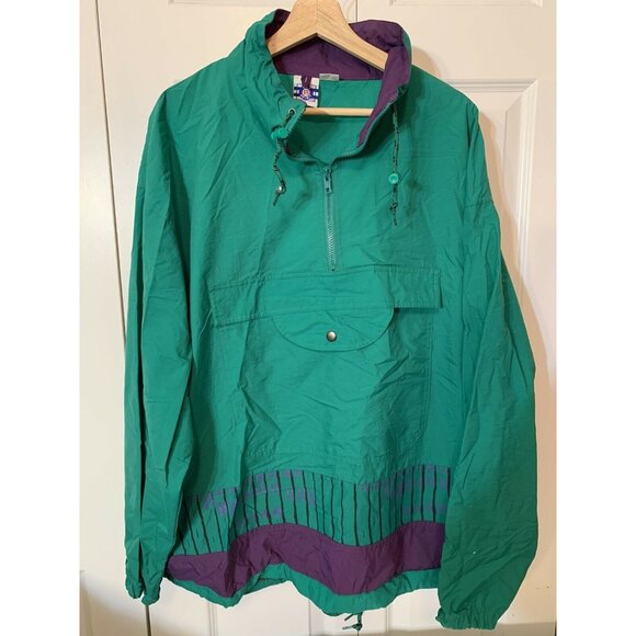 Vtg Pro Spirit Men’s Sz XL Green Anorak Pullover 1/2 Zip Jacket - Picture 3 of 9